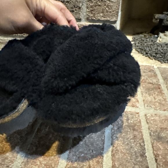 BIRKENSTOCK Papillio Daytona Shearling Teddy Sandals Black 37 / 6 US - Picture 11 of 16